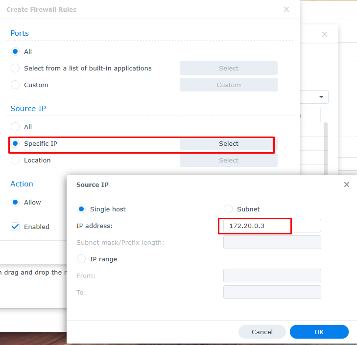 IP address rule